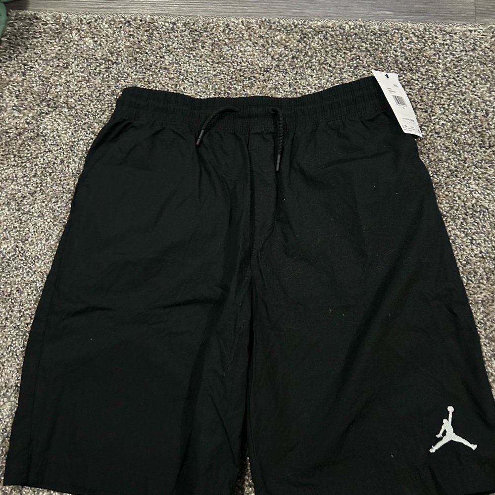 Jordan Black Shorts with White Jumpman Logo